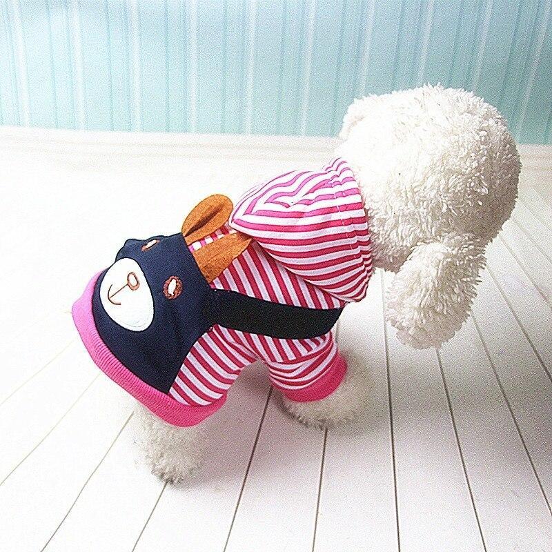 Hoodie Style Striped Dog Clothes