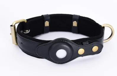 Premium Leather AirTag Dog Collar