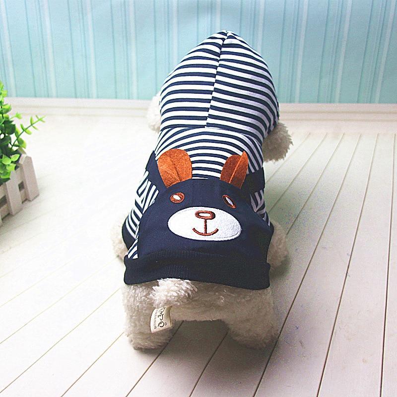 Hoodie Style Striped Dog Clothes