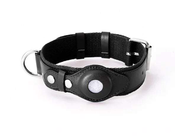 Premium Leather AirTag Dog Collar