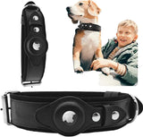 Premium Leather AirTag Dog Collar